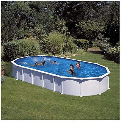 Piscina Gre KITPROV9188Haiti. - Piscina fuori terra in acciaio, ovale in acciaio, colore bianco. Piscina scomponibile per Giardino. 915 x 470 x 132 cm
