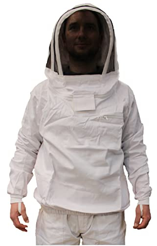 Qualitäts Imkerblouson, Imkerhemd, Imkerpullover | selbsttragende Haube - Fechtschleier, englischer Hut - 100% Baumwolle