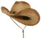MG - Sombrero cowboy - otro - para hombre Marrón natural