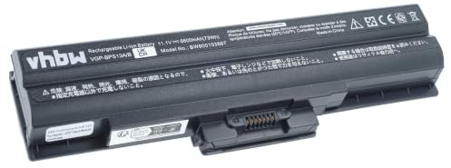 vhbw Akku kompatibel mit Sony Vaio VGN-AW11XU/Q | VGN-AW11M/H, VGN-AW11S/B Notebook (6600 mAh, 11,1 V, Li-Ion) - schwarz