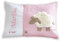 Glückspilz Namenskissen personalisiert, Babykissen mit Namen Bestickt, Schaf, Rosa, 40 x 60 cm