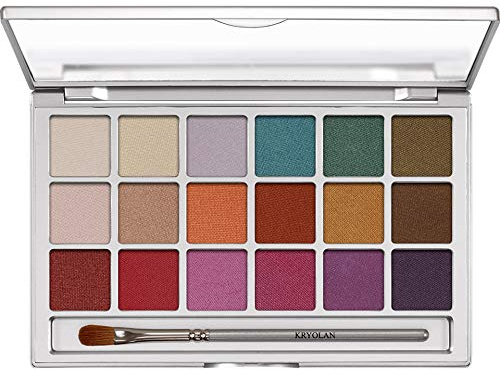 Kryolan Eye-Shadow-Palette VARITY mit 18 Farben (20g), V1