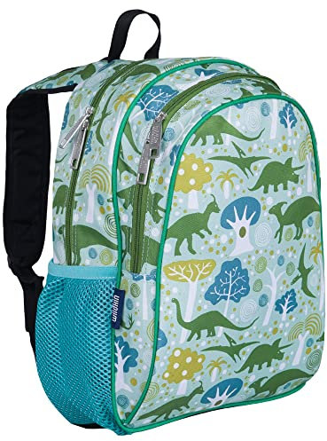Wildkin 38,1 cm Kinderrucksack für Jungen und Mädchen, perfekt für die frühe Grundschule, Reisen, mit gepolstertem Rücken und verstellbarem Riemen (Dinomite Dinosaurier)