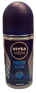 Nivea for Men Fresh Active 48 Hs Deodorant Roll-on 50 Ml (1.7 Fl Oz) - (2-Pack)