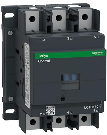 Schneider Electric TeSys Deca Contactor, 3P(3NO), AC-3/AC-3e, =440V, 150A, 24V DC standard coil, lugs/bars terminals,LC1D1506BD