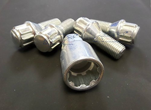 XtremeAuto® 4 x M12 x 1.25, Locking Wheel bolts 60 degree taper. THREAD LENGTH 25mm. Includes Locking Key.