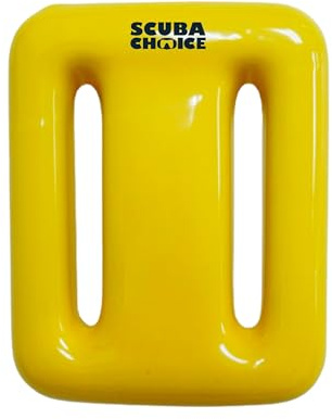 Scuba Choice 2.3LB (1.04KG) Vinyl Coated Diving Weights for Precise Buoyancy & Enhanced Stability - Compact, Durable, Yellow Weight Freediving, Spearfishing Diving, Fits 2 Webbing Belt