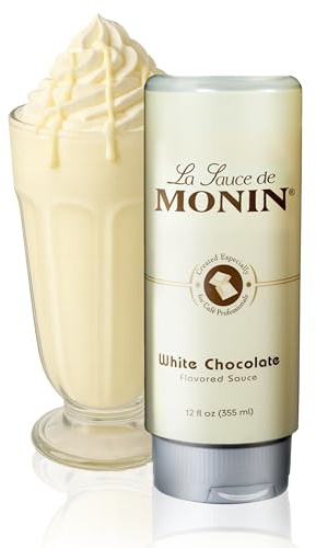 Monin Gourmet White Chocolate Sauce, 12 oz Squeeze Bottle