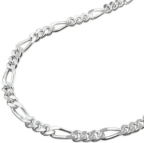2,7mm Armband Armkette Figaro Panzer aus 925 Silber 21cm Unisex Armschmuck