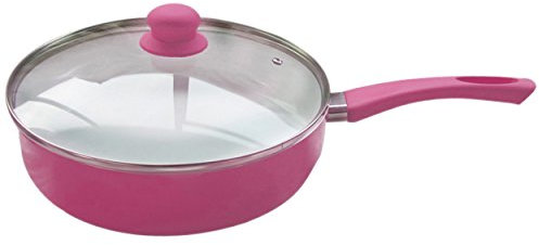 MSV Casseruola in Ceramica Lampone, 28 cm, Alluminio, Bianco