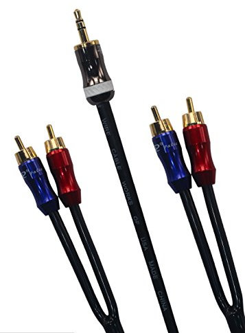 KK-A3.5to4 HiFi Cable - 3.5mm Male to 4-Male RCA Audio Adapter, Stereo Audio Splitter, Gold Plated Plug, 4n OFC Pure Copper Wire - 3.28ft (1M)