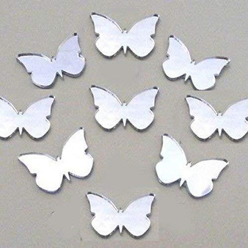 Super Cool Creations Butterfly Mirrors Pack of 20, 4cm x 3cm Each | Pack of 20, butterfly design, 4cm x 3cm each, shatterproof acrylic, includes fixers