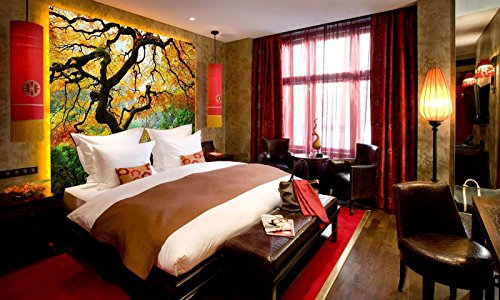 Startonight Papier Peint Intissé Arbre D'érable, Décoration Murale Photo sur le mur Grand Format XXL Motif Moderne Déco d'Art Murale 128 x 183 CM