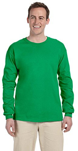 GILDAN Ultra Cotton - 100% Cotton Long-Sleeve T-Shirt. G2400 Irish Green