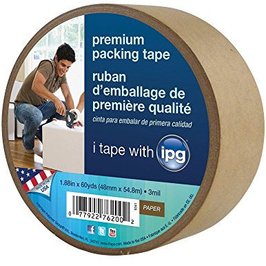 Intertape 9341 Kraft Paper Flatback Carton Sealing Tape, 1.88-Inch x 60-Yard by Intertape Polymer Group