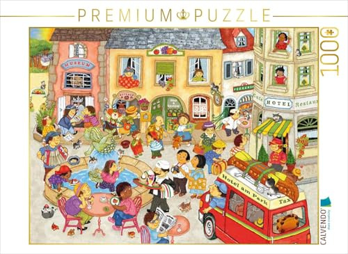 CALVENDO Puzzle Dorfplatz im Sommer | 1000 Teile Lege-Größe 64 x 48 cm Foto-Puzzle für glückliche Stunden