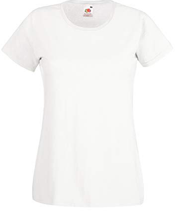 Fruit of the Loom Ladies/Womens Lady-Fit Valueweight Short Sleeve T-Shirt (S) (White)