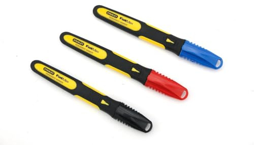 Stanley FatMax Permanentmarker mit feiner Spitze, schwarz/rot/blau, 0-47-322