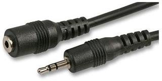 Cable-Core 2.5mm Stereo Jack Male - Female Extension cable lead 5m