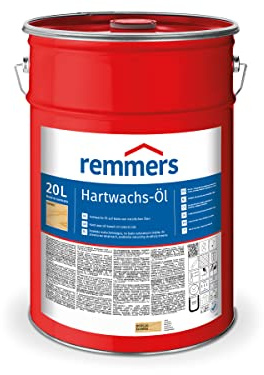 Remmers Hartwachs-Öl farblos, 20 Liter, Hartwachsöl für innen, dringt tief ein, für Holzböden, Holzmöbel und Korkböden, langlebig, schmutzabweisend