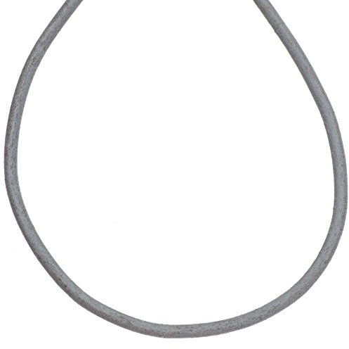 Jobo Damen Leder Halskette Kette Schnur grau 100 cm