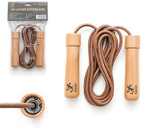 VIPER Leather Skipping Rope Fitness Boxing Jump Gym Boxing