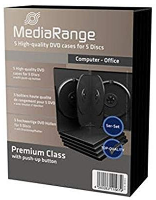 MediaRange BOX35-5 DVD Case nero per 5 Discs