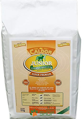 Caldor 15 kg Junior Gigant mit 30% Huhn & Mais für sehr große Rassen ab 45 kg Endgewicht | Hunde Trockenfutter