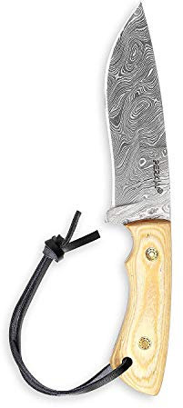 Perkin Handgemachtes Damastmesser Jagdmesser mit Scheide - WBC120