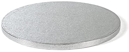 DECORA 0931617 Sottotorta Tondo, Cartone, Argento, ø 50 X H 1.2 cm