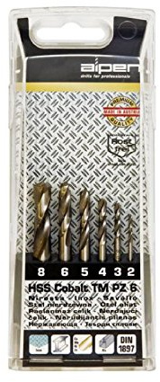 Genuine 1x Alpen Cobalt Stub Metric 6 Piece Drill Bit Set Tool DIY Accessorie...