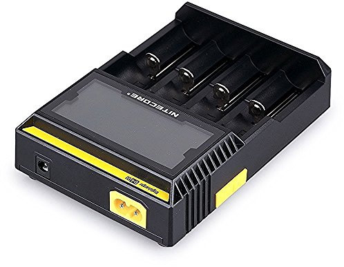 NiteCore Digicharger D4 universalladegrät für Li-Ion/IMR/LiFePO4/NiMH/Ni-Cd Akku (LCD-Display, Output Current: 4X 375mA)