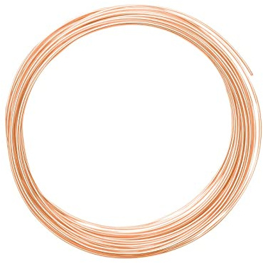 Vaessen Creative Fil Aluminium 10 m x 1 mm - Fil Métallique Saffron Orange (Orange) - Fil de Fer Souple pour Loisirs Créatifs, Perlage et Fabrication de Bijoux