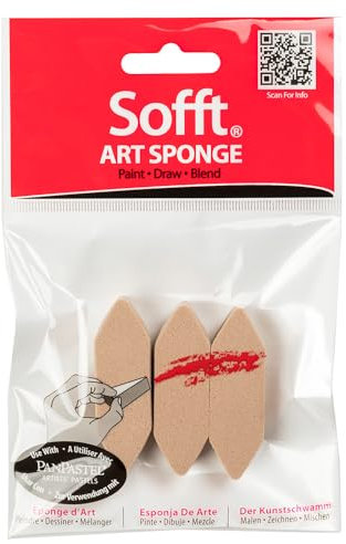 Sofft Artist Tools by Golden, Point Sponge Bars, Pack of 3, Professional Artist Pastels