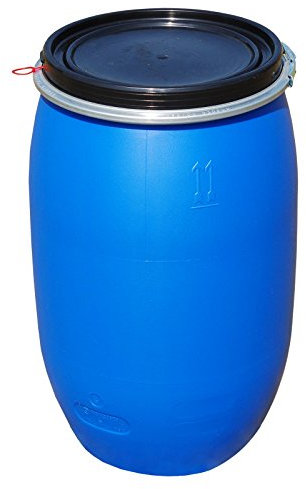 KS24 Spundfass Deckelfass 120 Liter Rund Blau