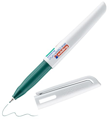 edding 1700 VARIO Fineliner - grün - 1 Stift - feine Rundspitze 0,5 mm - mit Griffzone für bequemes und angenehmes Schreiben - präzises Schreiben und Unterschreiben auf Papieroberflächen