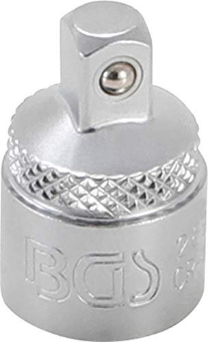 Bgs - Adattatore, 6.3 (1/4) Cromo Satinato, Esterno - 10 (3/8) Interno