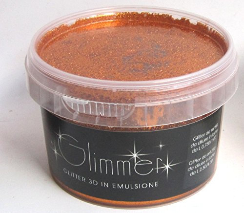 Brillantini per pittura - Glimmer GLITTER Rame 250 ml addittivo per pittura e decorativo a base acqua per effetto brillantezza superfici