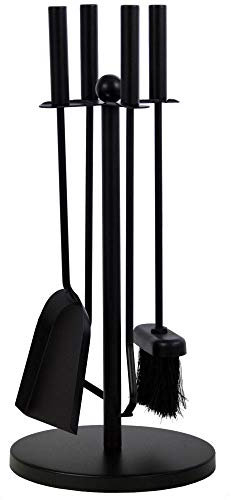 Juego tradicional de 5 piezas Home Discount® Warwick Fire Companion para chimenea (color negro)