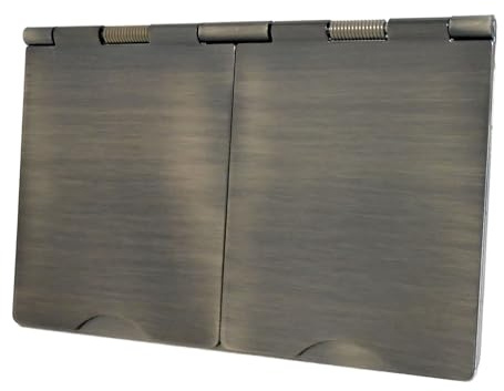 G&H 610AB 2 Gang 13 Amp Antique Bronze Floor Socket