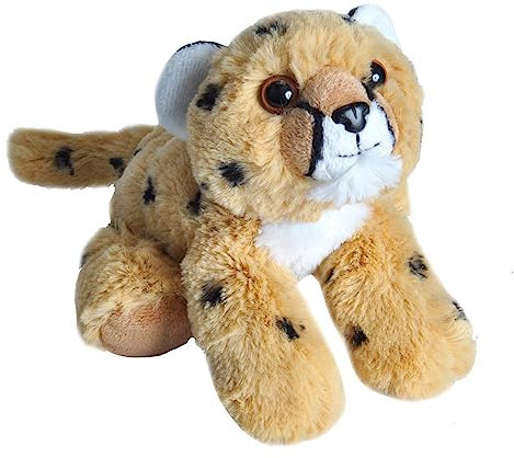 Wild Republic Hug’EMS Gepard, Spielzeug für Babys, Kleines Kuscheltier, Geschenk für die Babyparty, Kuscheltier für Kleinkinder, Füllung aus recycelten Wasserflaschen, 18 cm