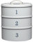 KitchenCraft Living Nostalgia 3-Tier Metal Cake Storage Tin, 22 x 27 cm (8.5 x 10.5 Inches) - French Grey
