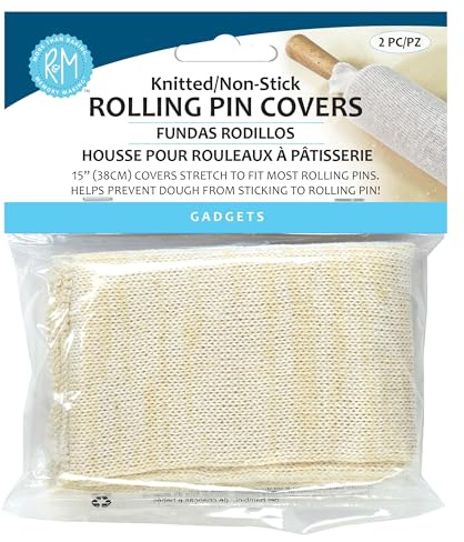 CybrTrayd Rolling Pin Cover (2 Pack), Beige