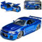 Nisan Skyline GT-R R34 Blau Brian´s Paul Walker The Fast and The Furious 1/24 Jada Modell Auto mit individiuellem Wunschkennzeichen