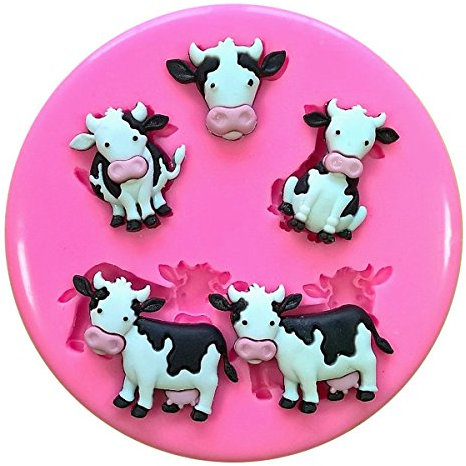 Lait mignon vaches Ferme Animaux Moule en silicone Moule pour décoration gâteau glaçage pour gâteau Sugarcraft outil de fées Blessings