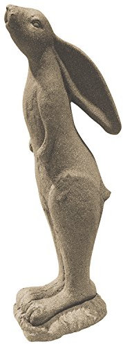 Emsco Group Skurrile Kaninchenstatue – natürliches Sandstein-Aussehen – aus Harz – leicht – 73,7 cm Höhe