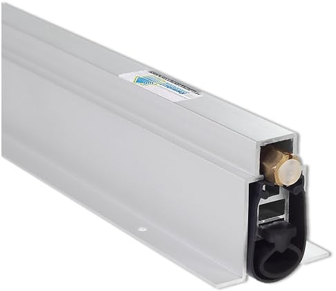 Automatische Türunterseite – robuste Türdichtung mit hoher Schallkontrolle mit doppelter Neopren-Birne unten Türdichtung – 2,5 cm Länge – vollständig eingesteckter automatischer Türfeger