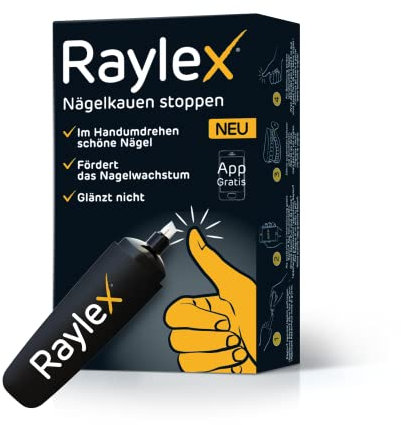 Raylex Pen gegen Fingernägel kauen für Erwachsene & Kinder ab 3 - Bitterer und regenerierender Nagel Pen gegen Nägelkauen - Kleines Anti Nagelkauen Mittel - Nägel kauen Stop für Nagelkauer