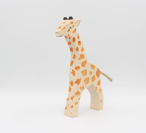 Holzspielwaren Ackermann Giraffe aus Holz – Zoo Holzspielzeug, aus Schwäbischer Handarbeit (100% ökologisch)