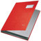 Leitz 57010025 Unterschriftsmappe, 10 Fächer, Überzug PP, rot